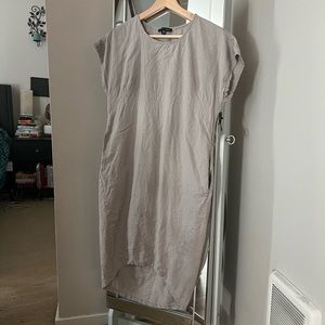 Universal Standard Gray Linen Shift Dress